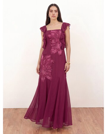 Maya Deluxe Embroidered Maxi Dress