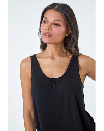 Roman Plain V-Neck Stretch Jersey Top