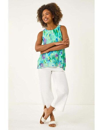 Roman Blurred Double Layered Vest Top