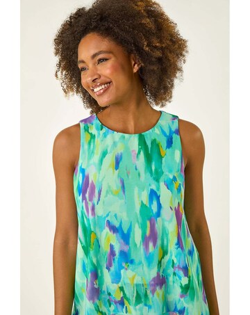 Roman Blurred Double Layered Vest Top
