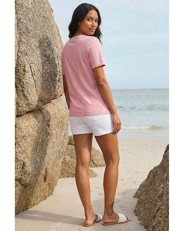 Roman Textured Floral Stretch T-Shirt