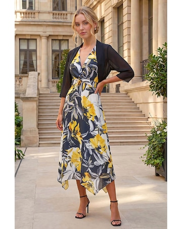 Roman Ruched Hem Chiffon Bolero