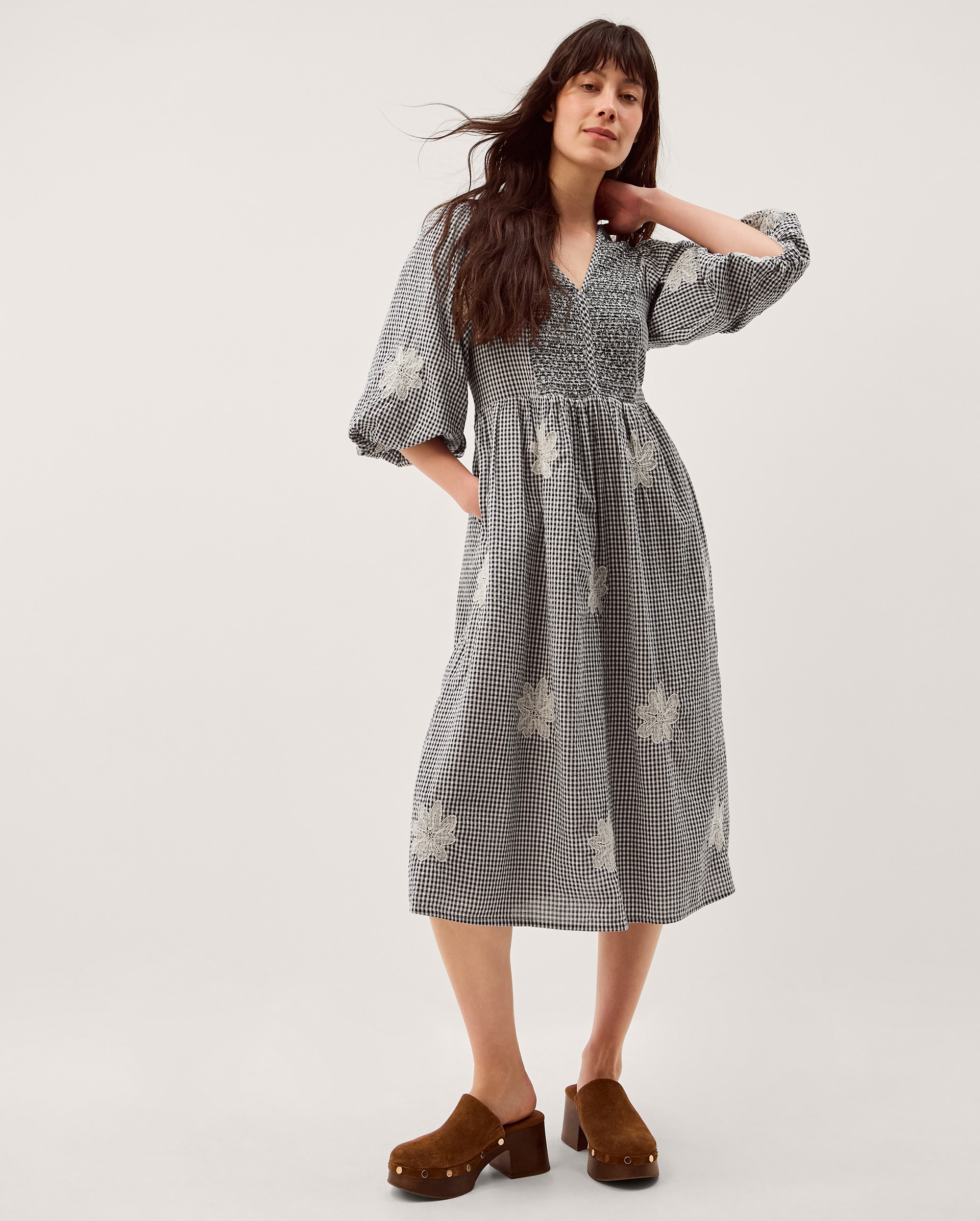 New In - Monsoon Mimi Puff Sleeve Midi Dress