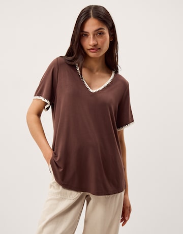 Monsoon Tilly Contrast Stitch T-Shirt
