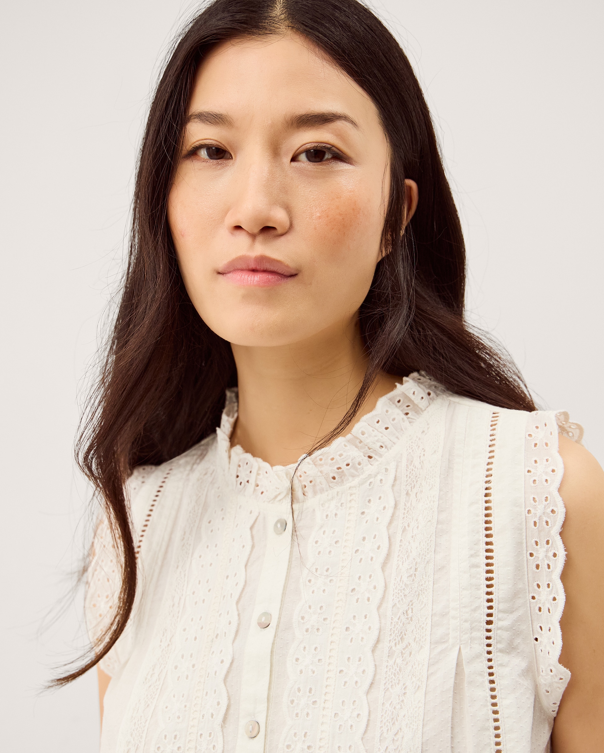 New In - Monsoon Trish Sleeveless Frill Top