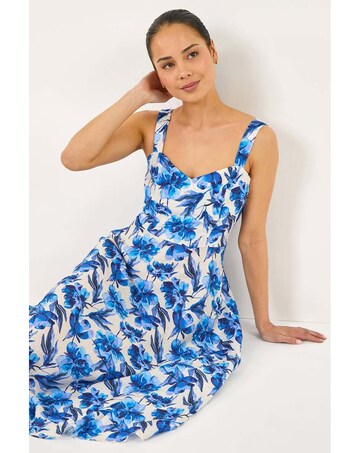 Roman Petite Floral Strappy Midi Dress