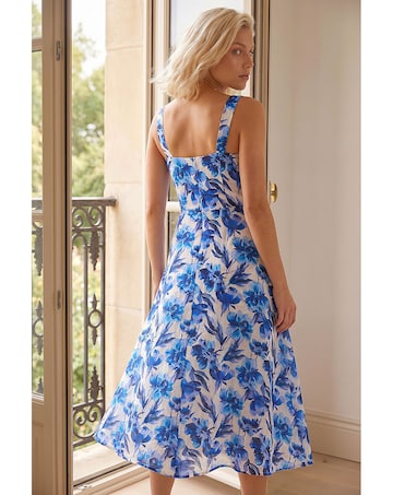 Roman Petite Floral Strappy Midi Dress