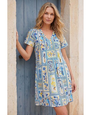 Roman Petite Floral Tile Tunic Dress