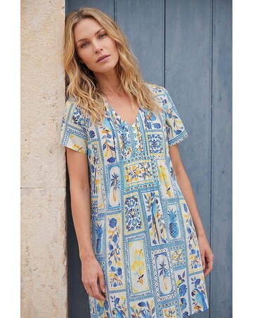 Roman Petite Floral Tile Tunic Dress