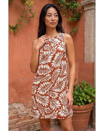 Roman Petite Button Shift Dress