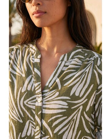 Roman Petite Abstract Button Up Blouse