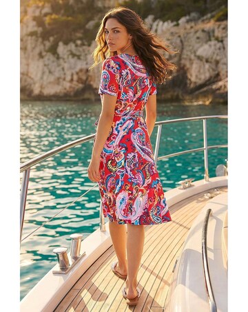 Roman Petite Tie Front Swing Dress