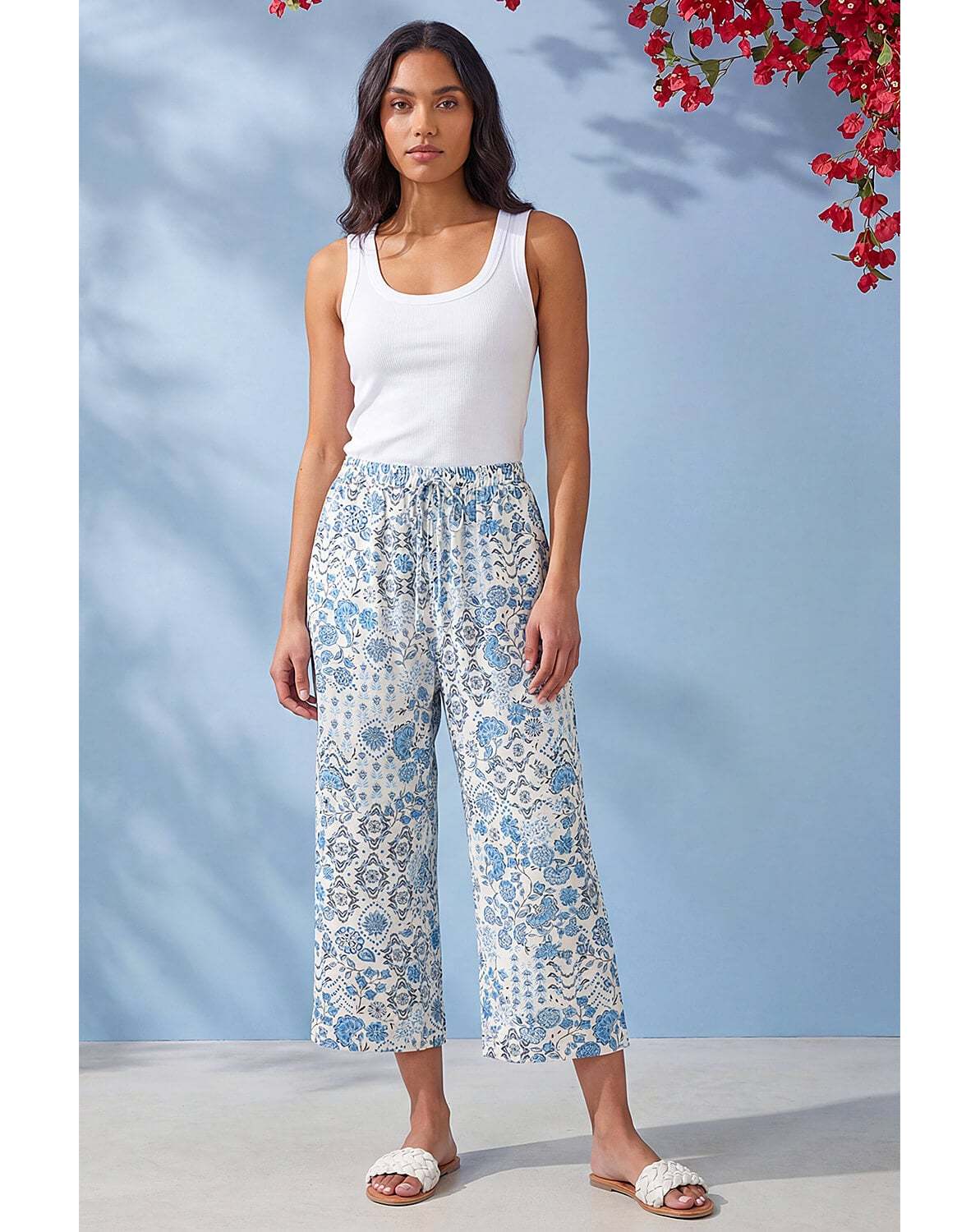 New In - Roman Petite Printed Cropped Trousers