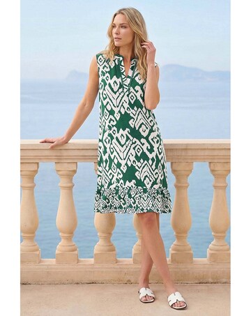 Roman Petite Aztec Frill Hem Dress