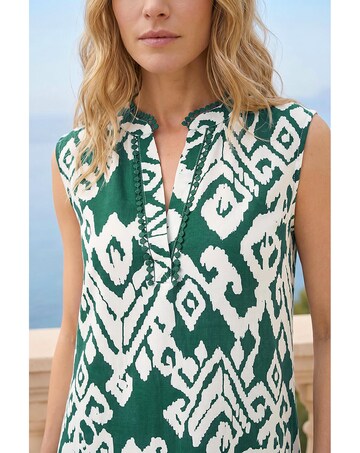 Roman Petite Aztec Frill Hem Dress