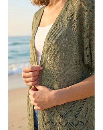 Roman Petite Pointelle Knit Cardigan