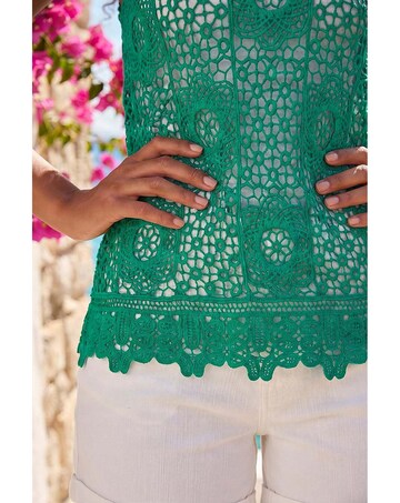 Roman Petite Crochet Vest Top