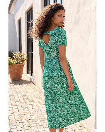 Roman Petite Aztec Gathered Dress