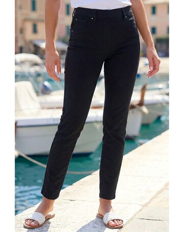 Roman Petite Denim Elastic Waist Jegging