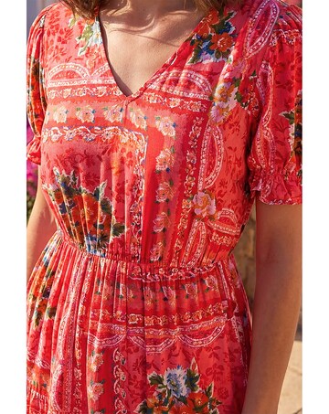 Roman Petite Abstract Print Midi Dress