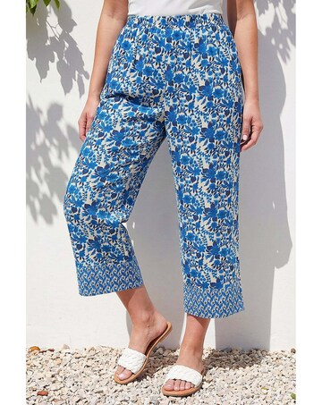 Roman Petite Print Cropped Trouser