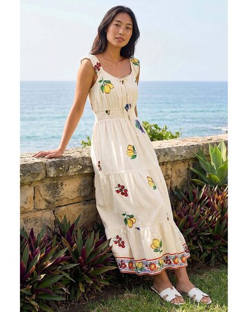 Roman Petite Fruit Strappy Midi Dress