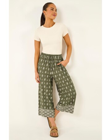 Roman Petite Aztec Print Cropped Trouser