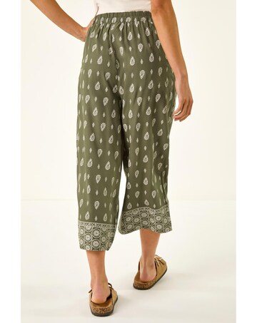 Roman Petite Aztec Print Cropped Trouser
