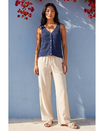 Roman Petite Button Knit Cami Top