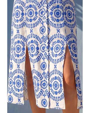 Roman Petite Button Down Midi Dress