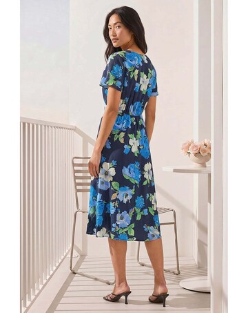 Roman Petite Floral Print Button Dress