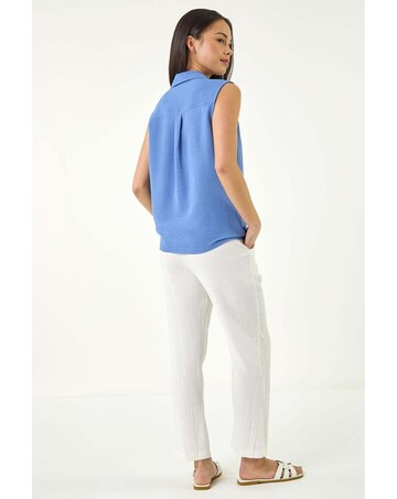 Roman Petite Button Up Front Blouse
