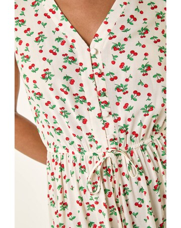 Roman Petite Cherry Tie Waist Dress