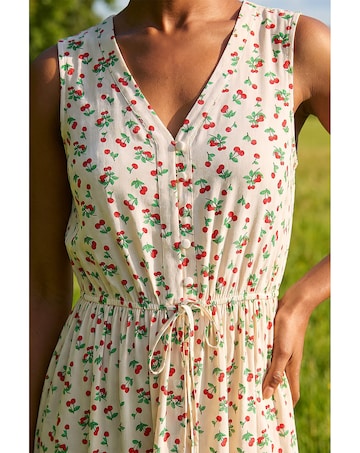Roman Petite Cherry Tie Waist Dress