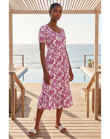 Roman Petite Floral Frill Midi Dress