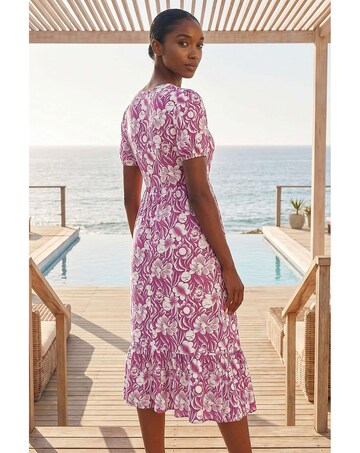 Roman Petite Floral Frill Midi Dress