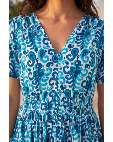 Roman Petite Aztec Button Midi Dress