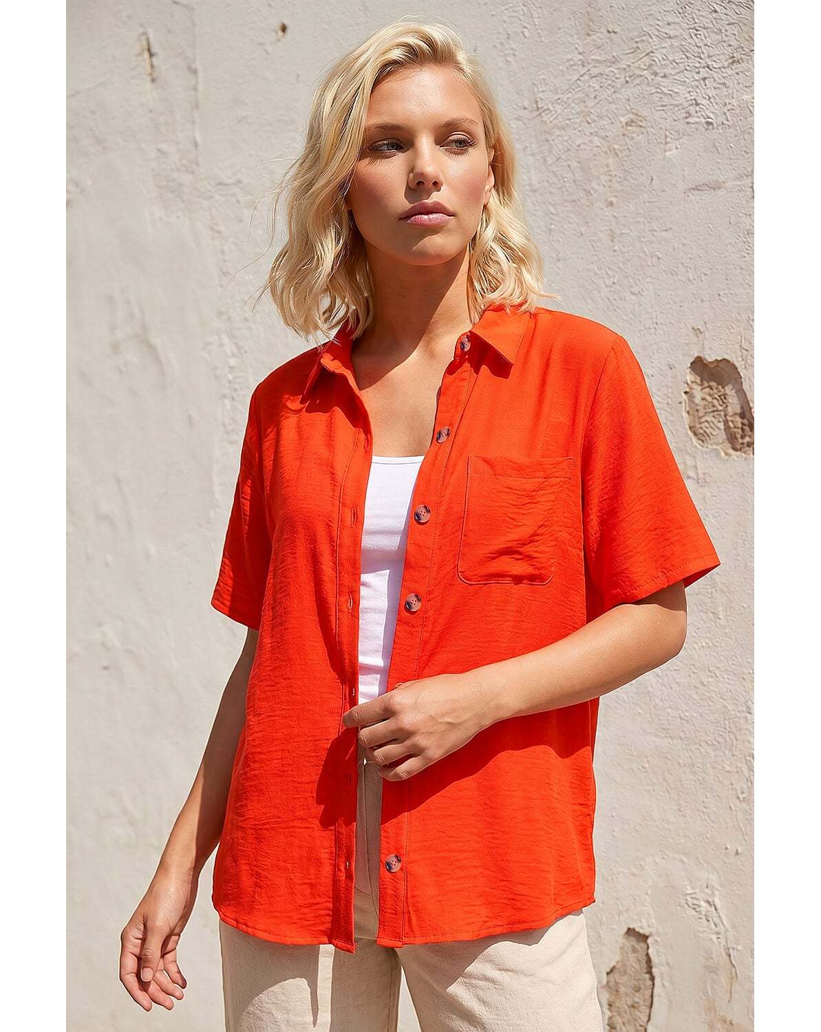 New In - Roman Petite Button Up Pocket Shirt