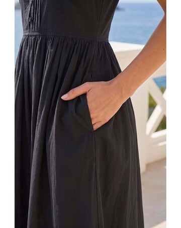 Roman Petite Cotton Button Midi Dress