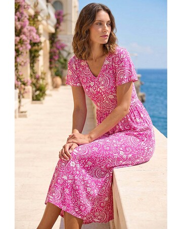 Roman Petite Floral Pocket Midi Dress