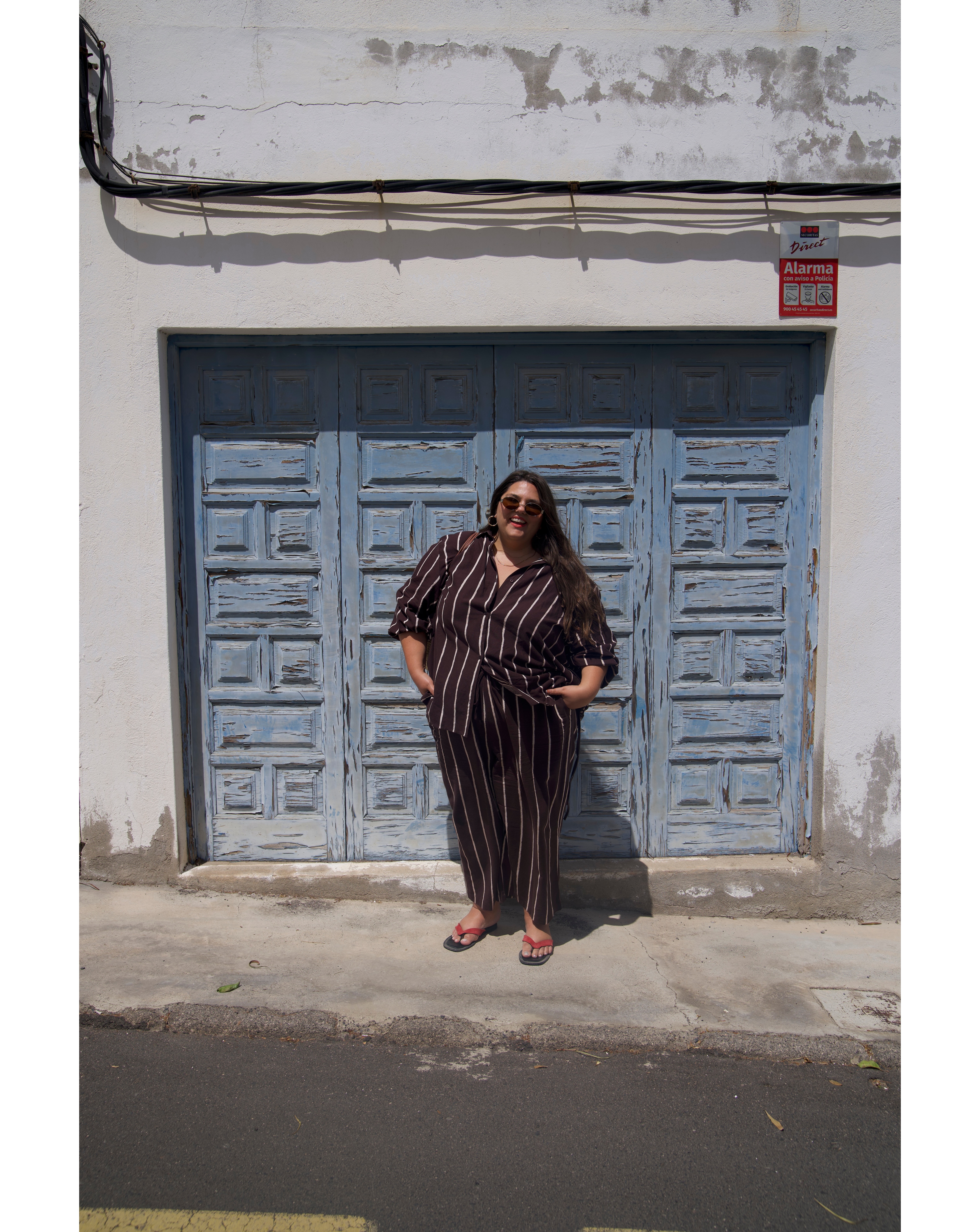 Callie Thorpe x Monsoon Stripe Trousers