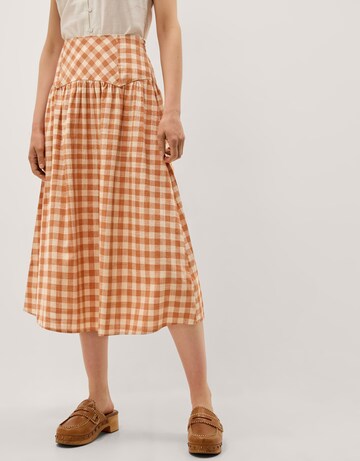 Monsoon Hattie Gingham Midi Skirt