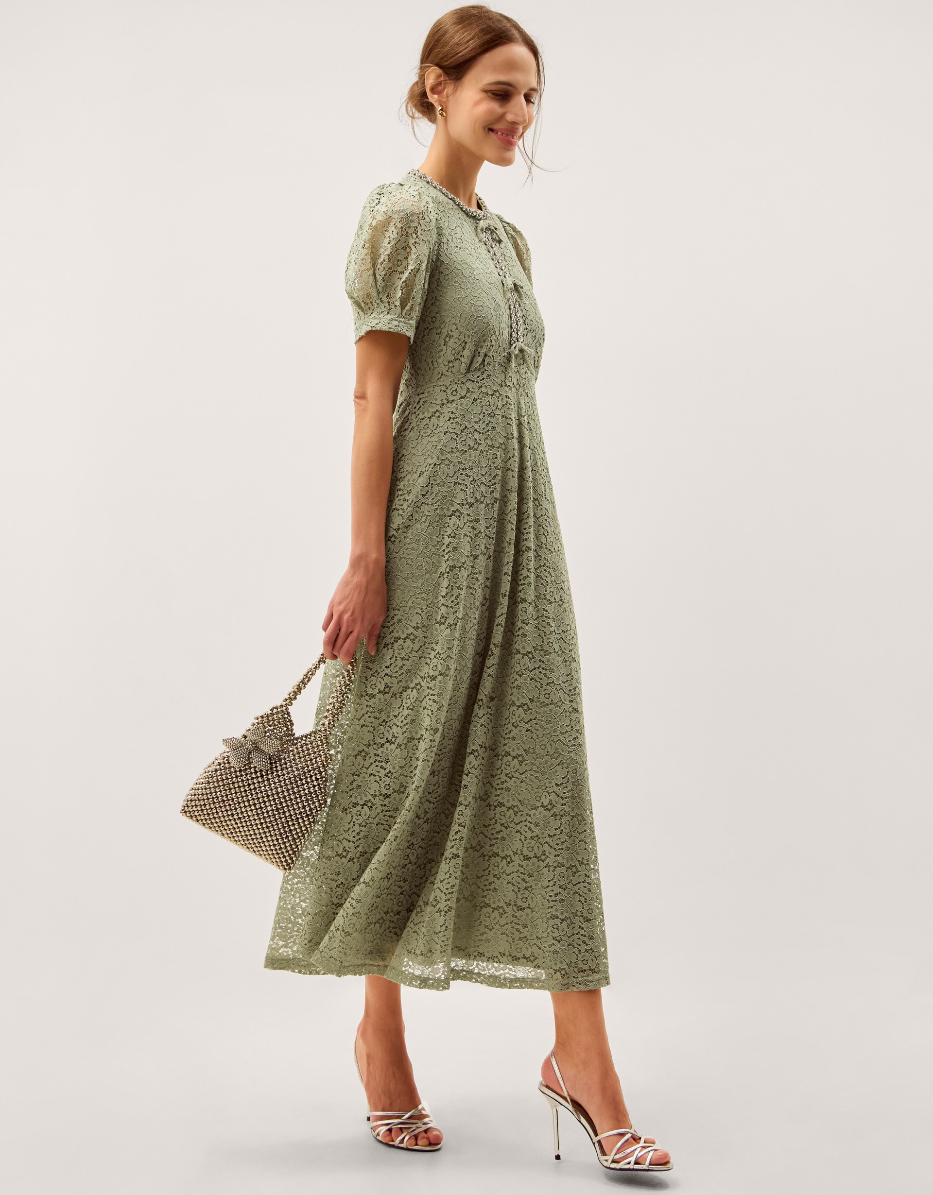 Monsoon Celina Lace Midi Dress