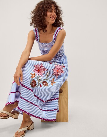 Monsoon Sloane Floral Stripe Midi Dress