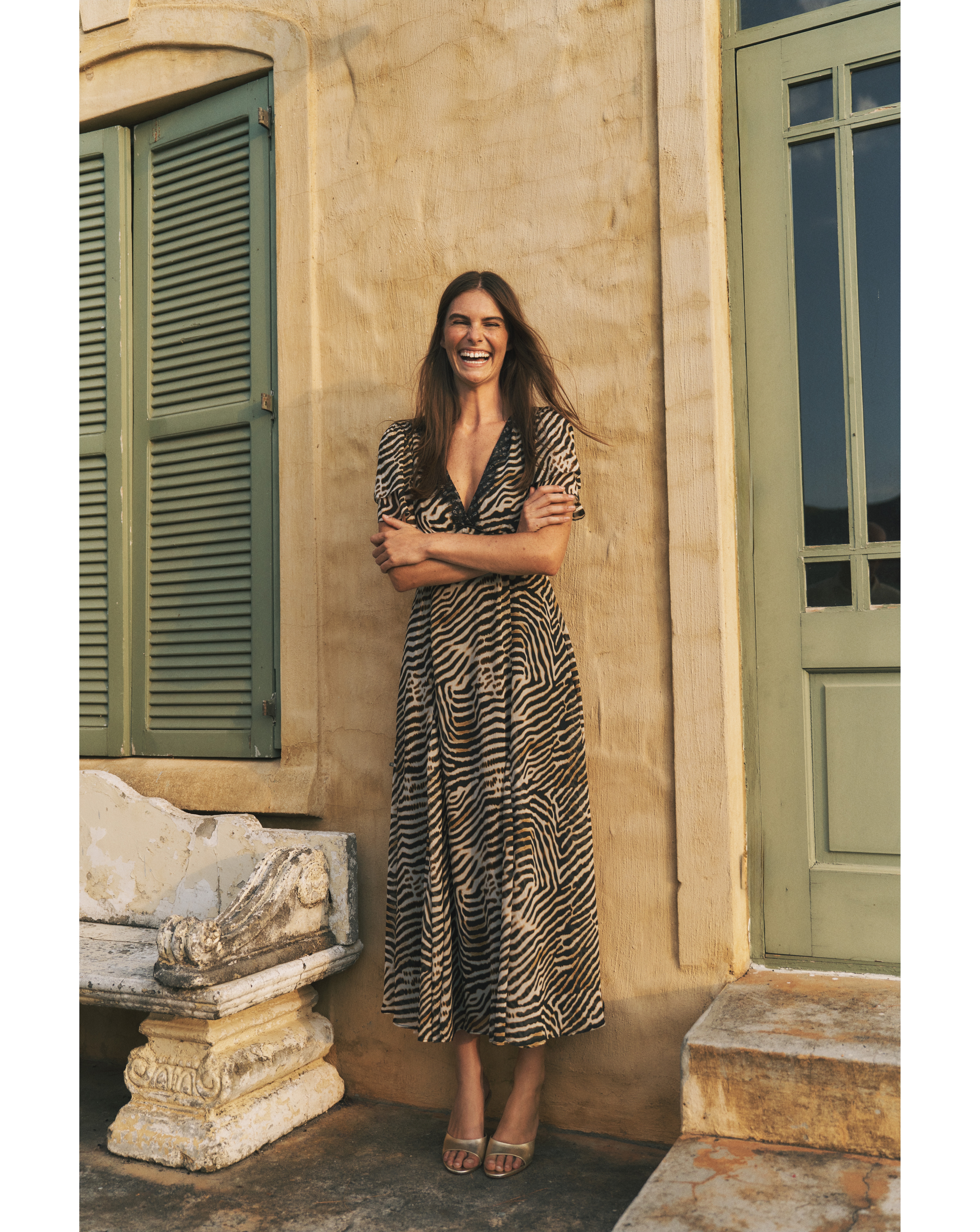 Monsoon Annie Animal Print Midi Dress