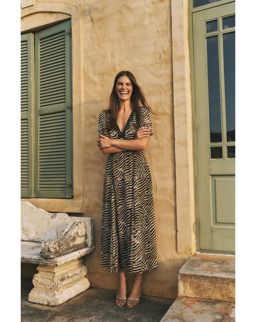 Monsoon Annie Animal Print Midi Dress