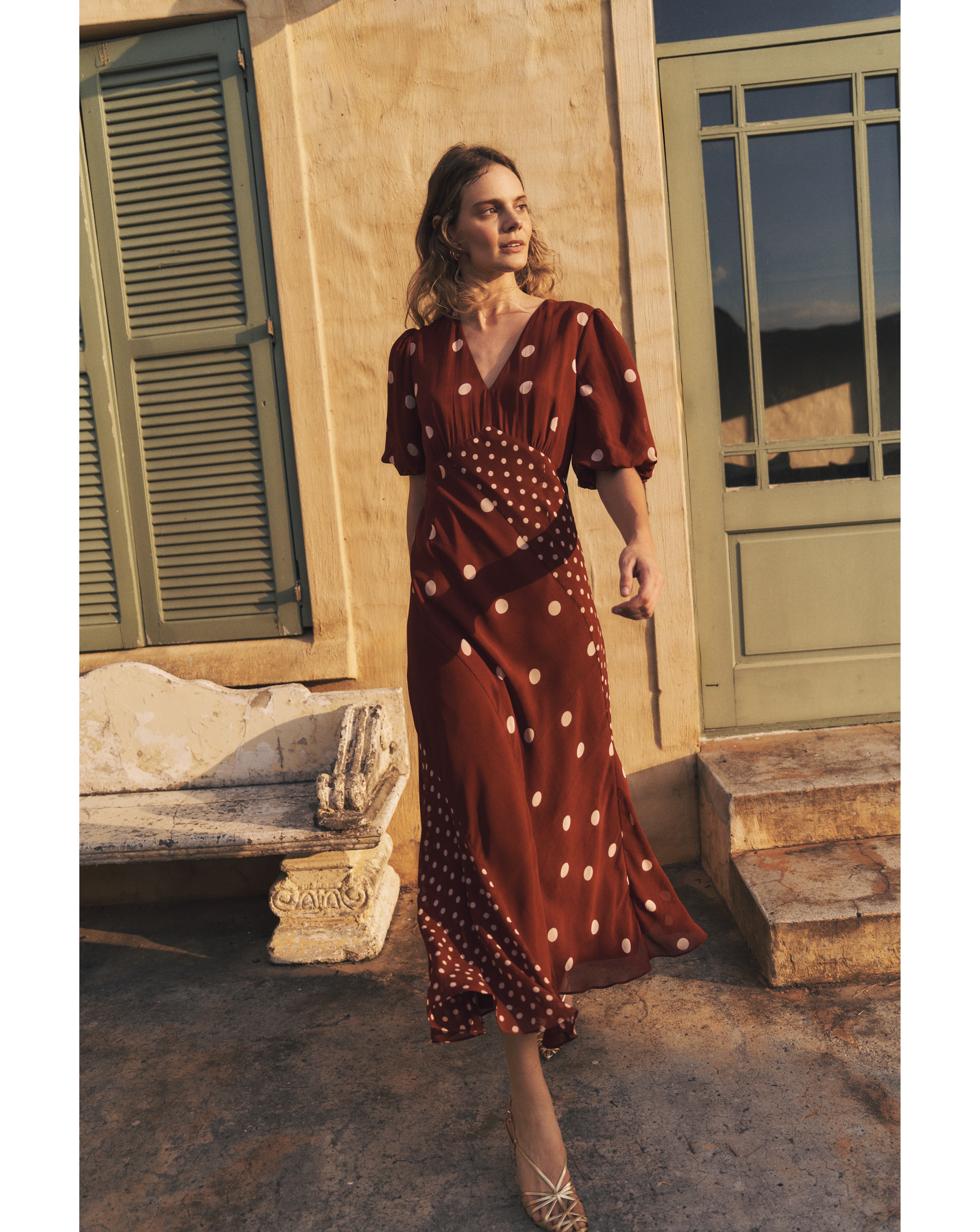 Monsoon Amaya Polka Dot Maxi Dress