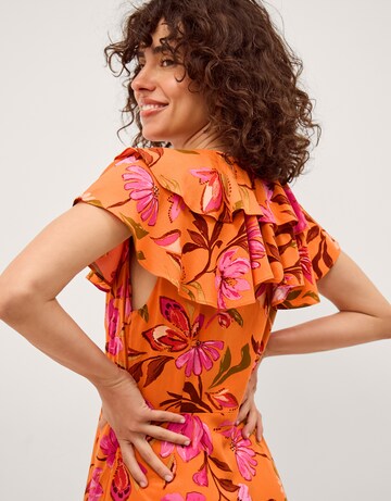 Monsoon Leila Floral Print Midi Dress