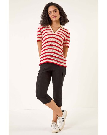 Roman Cropped Cargo Stretch Trouser