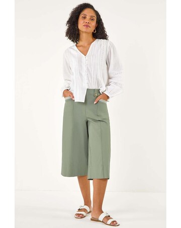 Roman Wide Hem Cropped Trouser